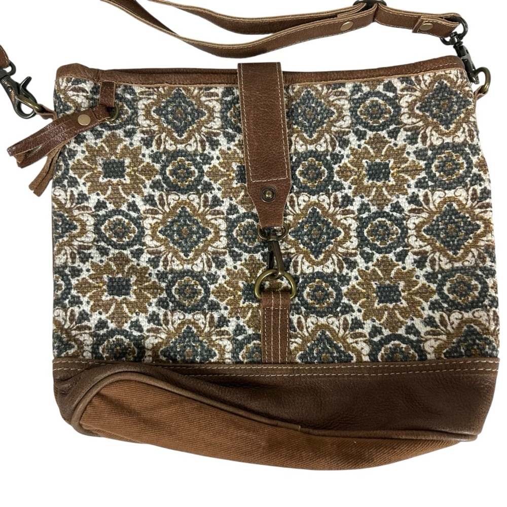 MYRA BAG Dipping Blocks Shoulder/Crossbody Western Bohemian Patterned Purse - Picture 3 of 10